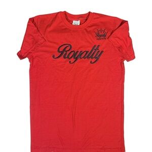Royalty For Me Vibrant Red Tee with Black Print